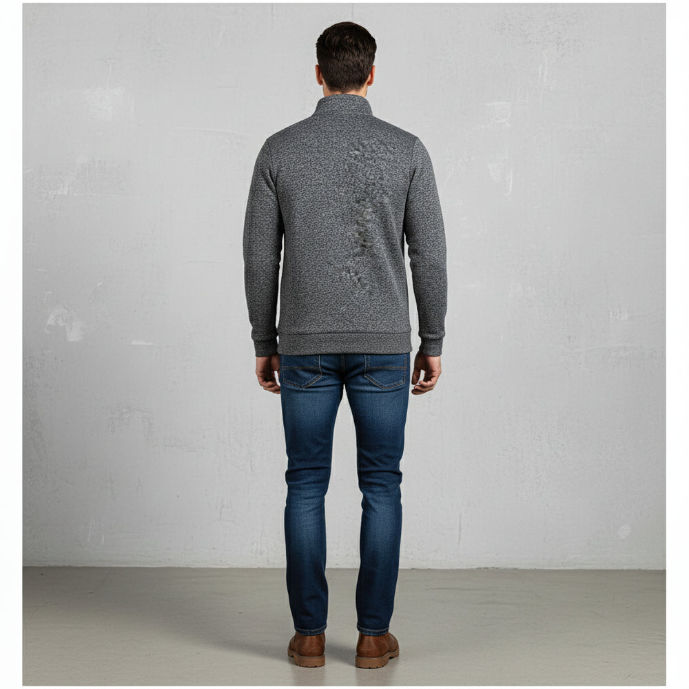 Warme Herren Sweatjacke mit Reißverschluss | Winter