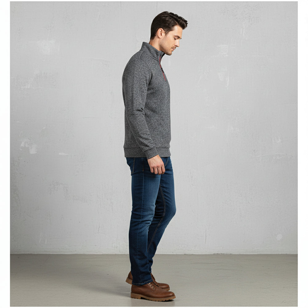 Warme Herren Sweatjacke mit Reißverschluss | Winter