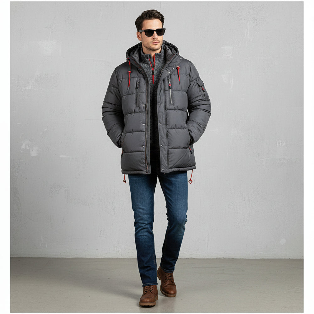 Warme Herren Sweatjacke mit Reißverschluss | Winter