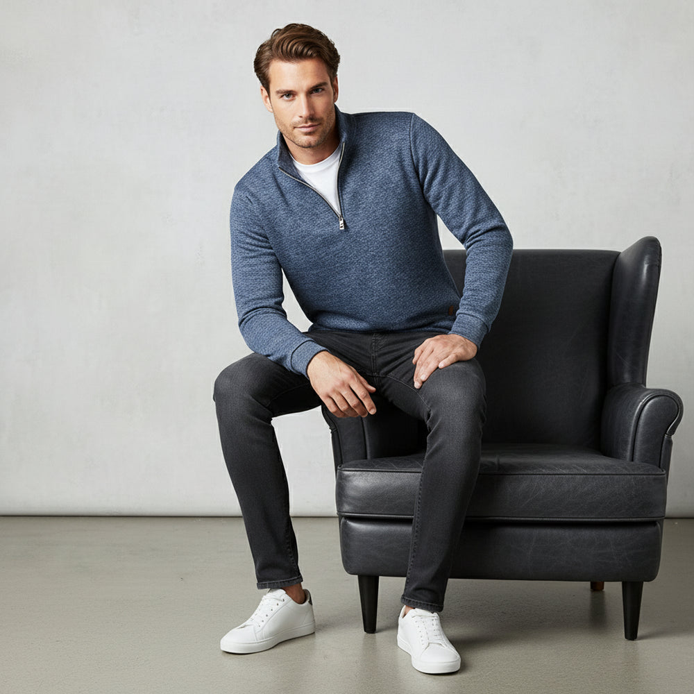 Warme Herren Sweatjacke mit Reißverschluss | Winter