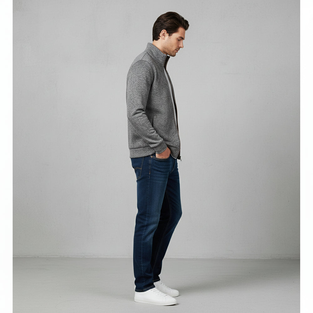 Warme Herren Sweatjacke mit Reißverschluss | Winter