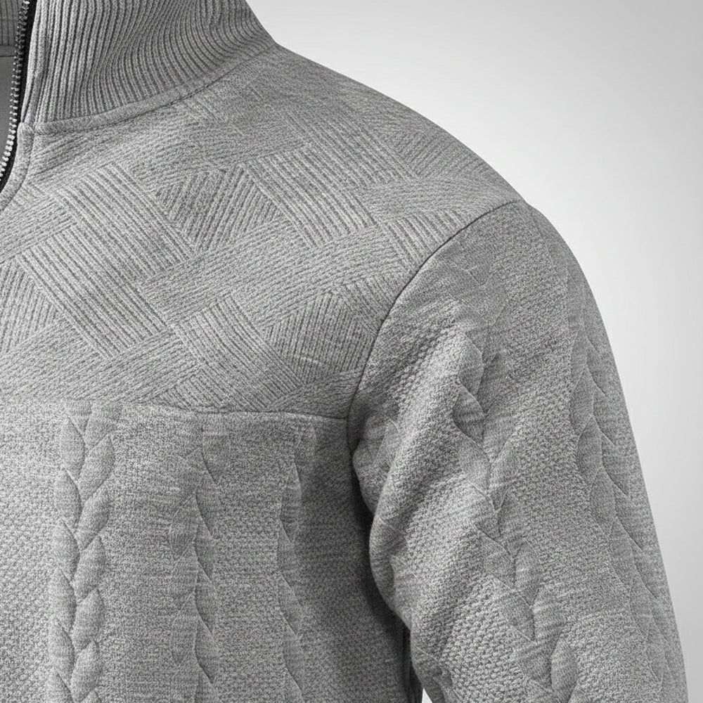 Damen Strickpullover | Stehkragen Reißverschluss | Herbst