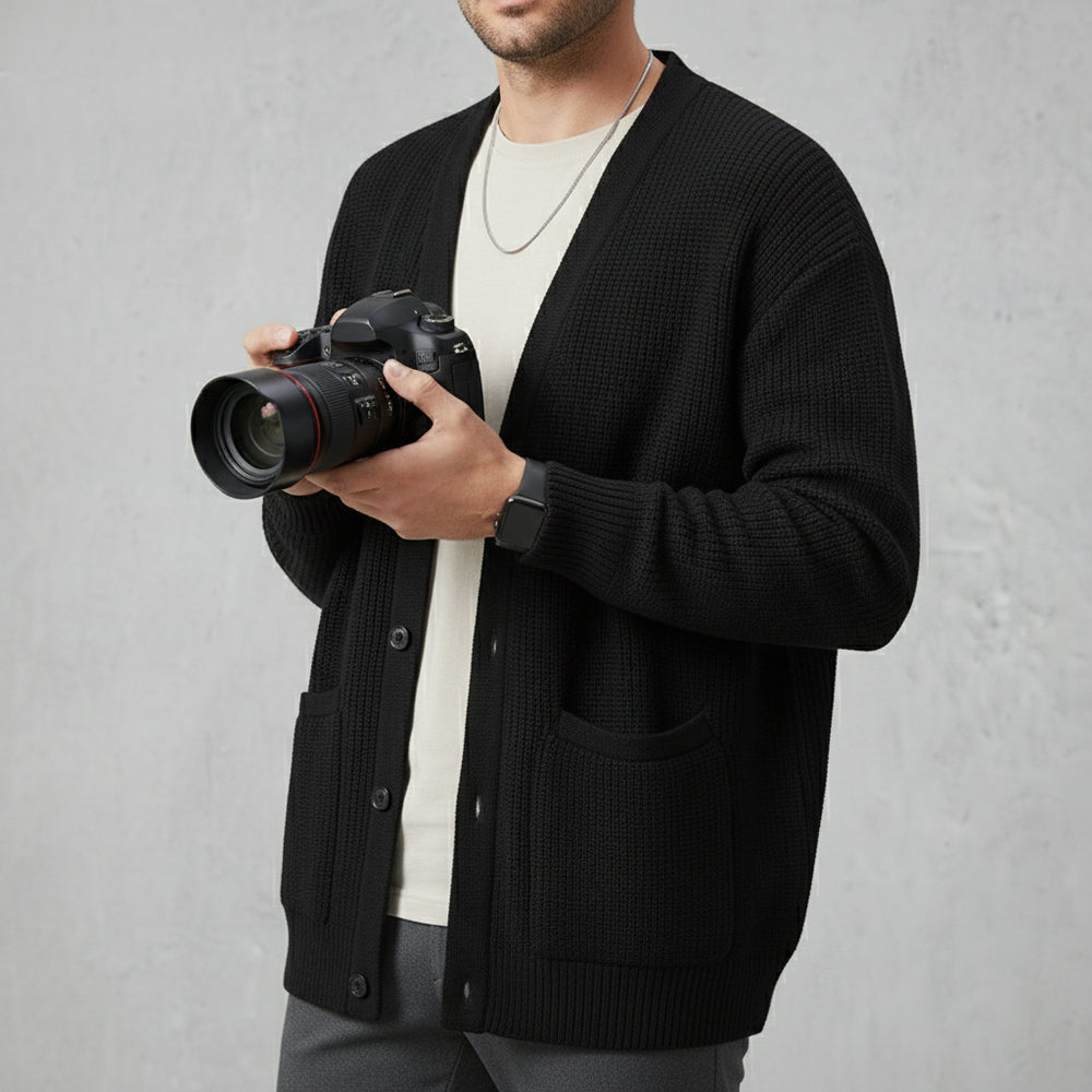 Lässiger Herren Cardigan | Warm | Herbst Winter