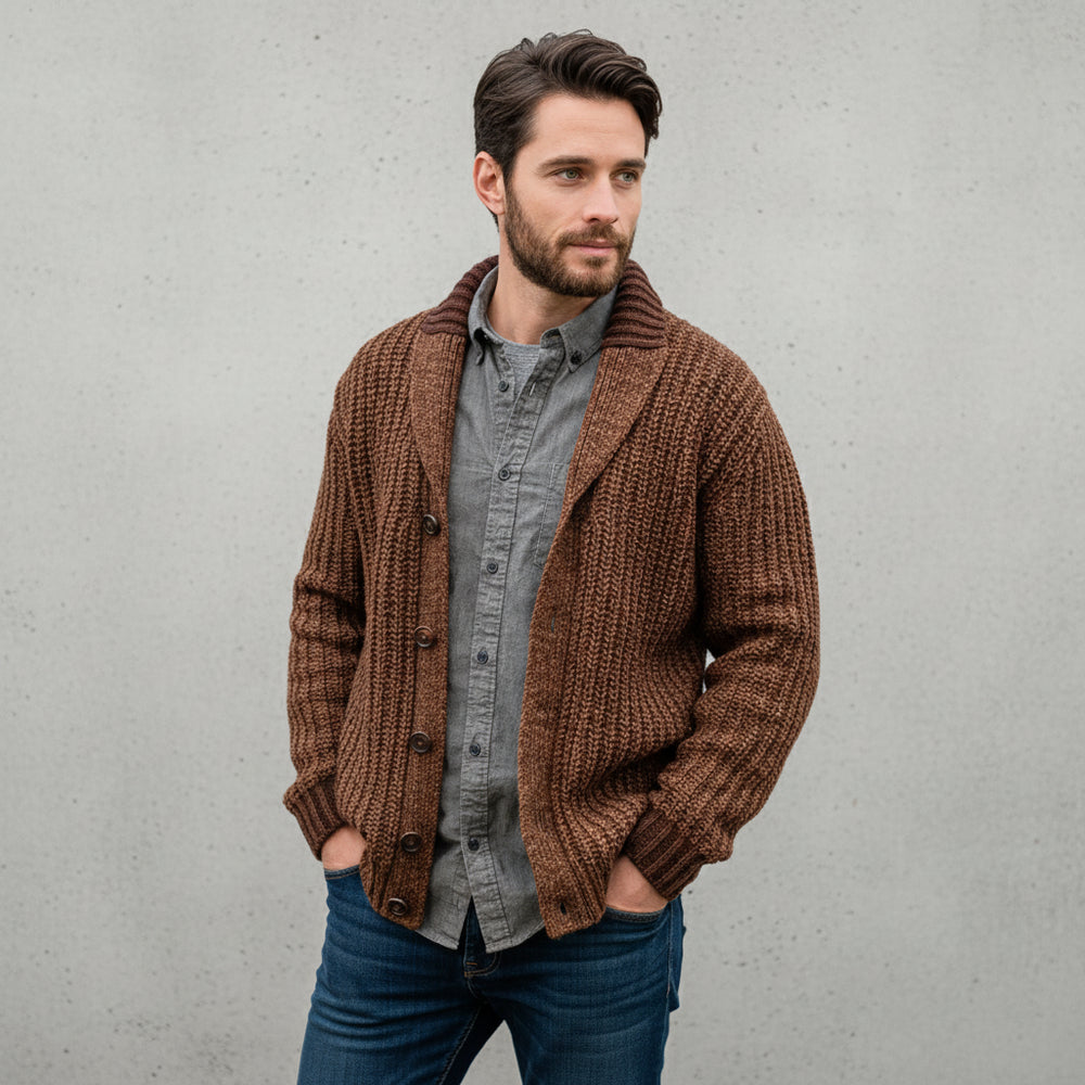 Herren Strick Cardigan Slim Fit | Herbst Winter