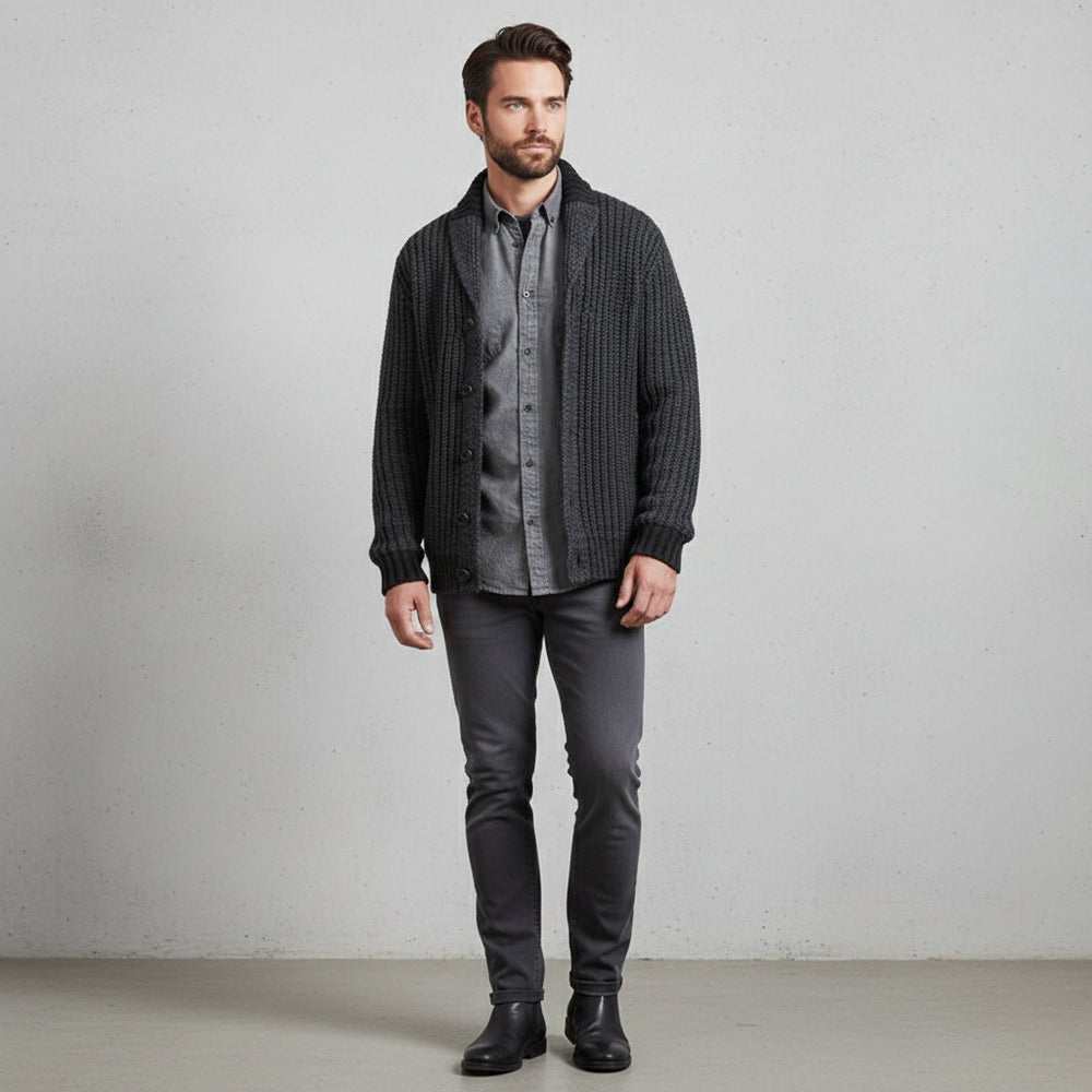 Herren Strick Cardigan Slim Fit | Herbst Winter