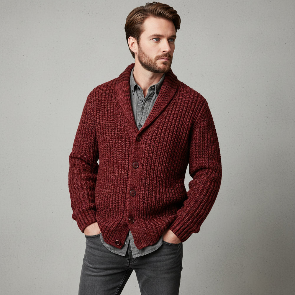 Herren Strick Cardigan Slim Fit | Herbst Winter