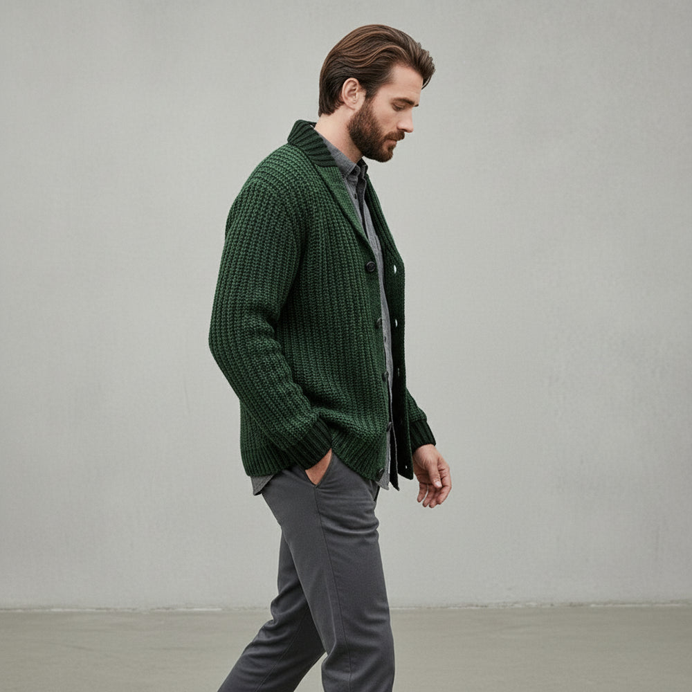 Herren Strick Cardigan Slim Fit | Herbst Winter