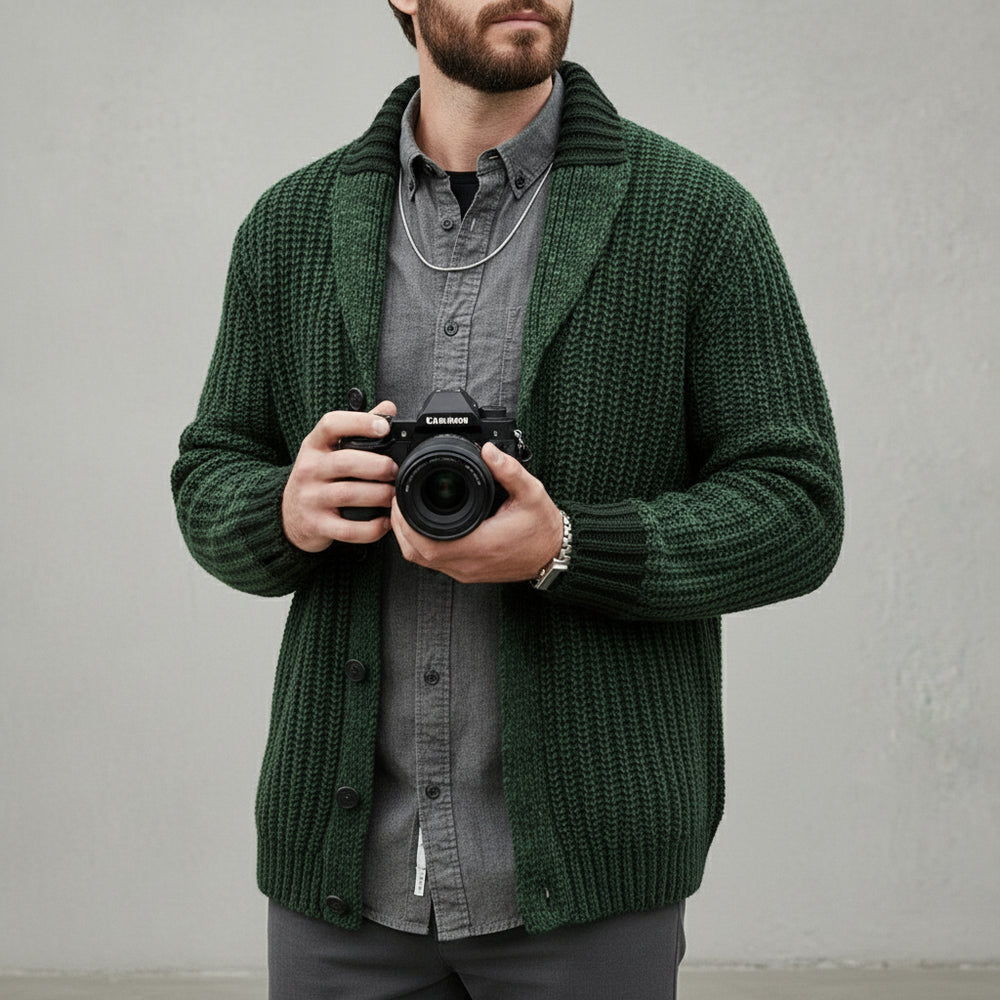 Herren Strick Cardigan Slim Fit | Herbst Winter