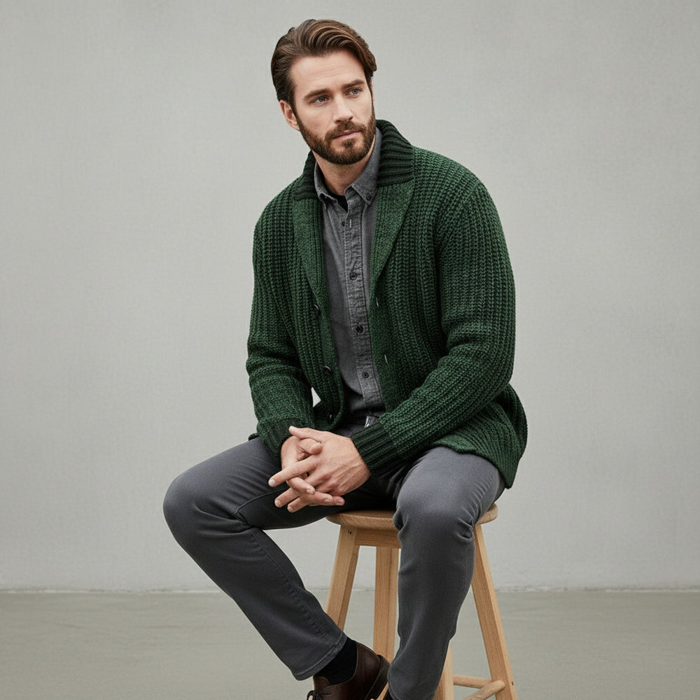 Herren Strick Cardigan Slim Fit | Herbst Winter