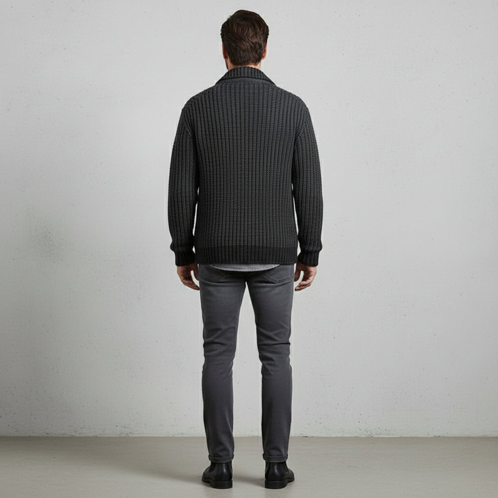 Herren Strick Cardigan Slim Fit | Herbst Winter