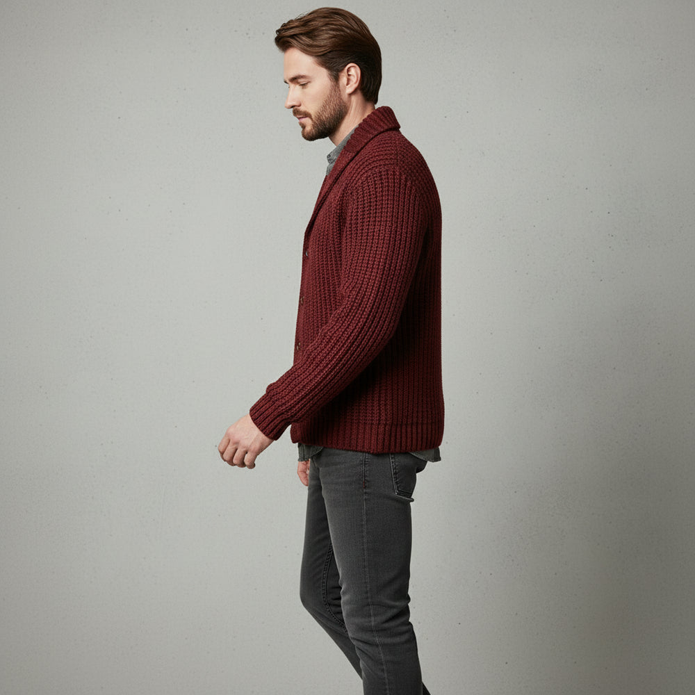 Herren Strick Cardigan Slim Fit | Herbst Winter