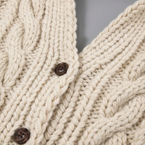 Warmer Herren Strickpullover | Zopfmuster | Winter