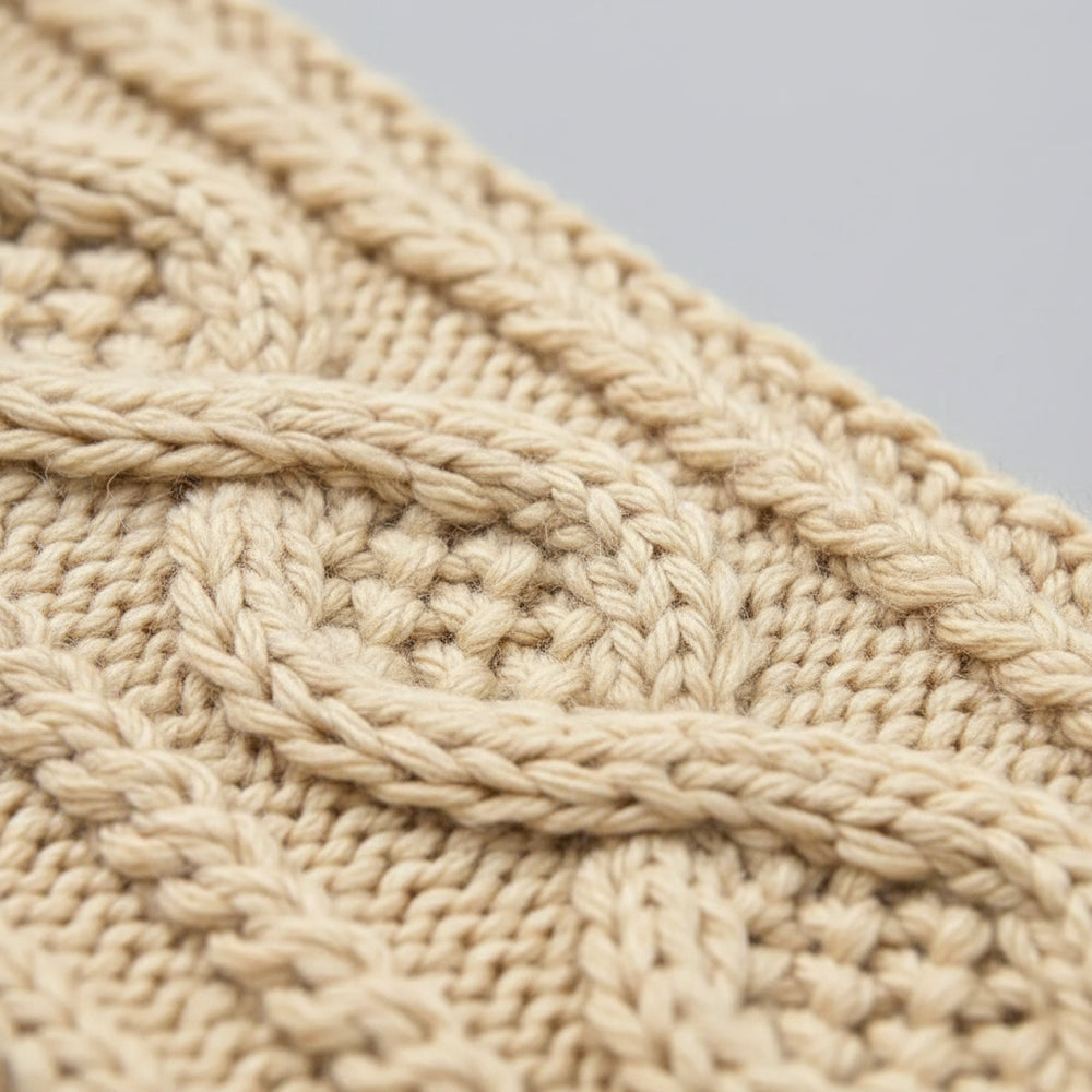 Warmer Herren Strickpullover | Zopfmuster | Winter