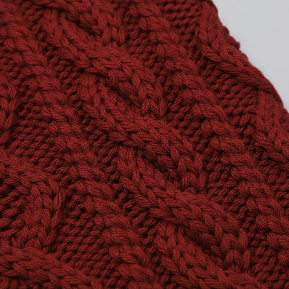 Warmer Herren Strickpullover | Zopfmuster | Winter