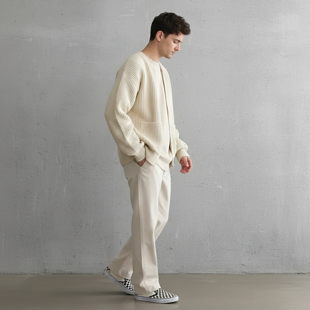 Lässiger Herren Rundhals Strickpullover | Winter