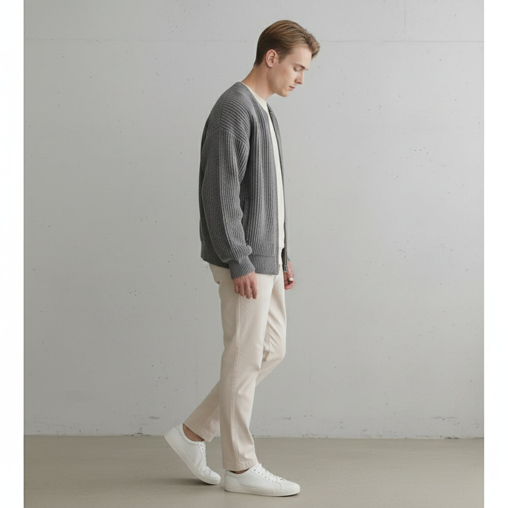 Lässiger Herren Rundhals Strickpullover | Winter