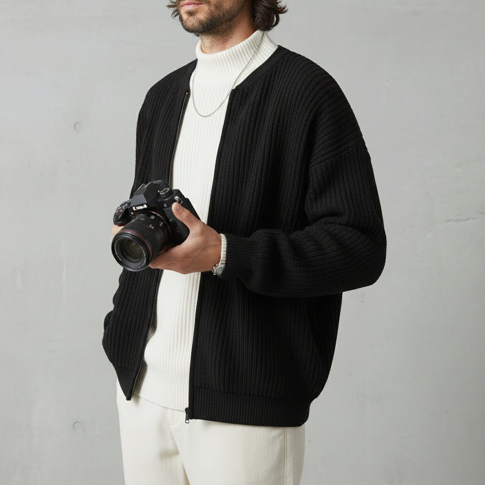 Lässiger Herren Rundhals Strickpullover | Winter