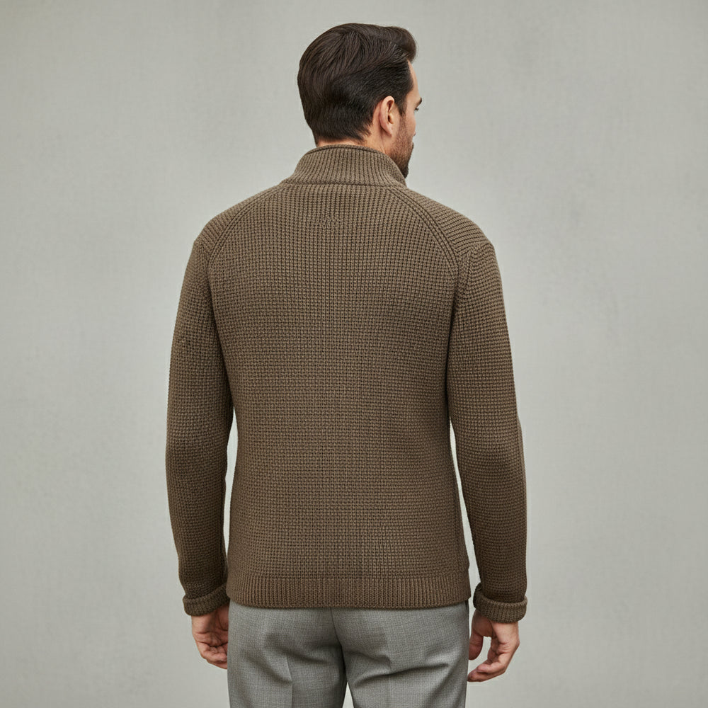 Lässiger Herren Cardigan mit Stehkragen | Winter