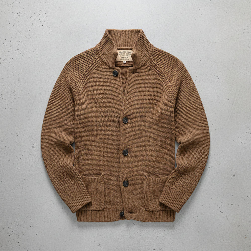 Lässiger Herren Cardigan mit Stehkragen | Winter