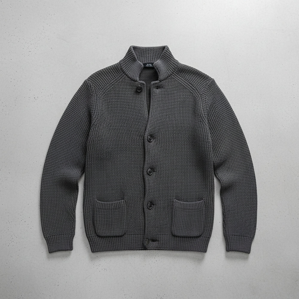 Lässiger Herren Cardigan mit Stehkragen | Winter