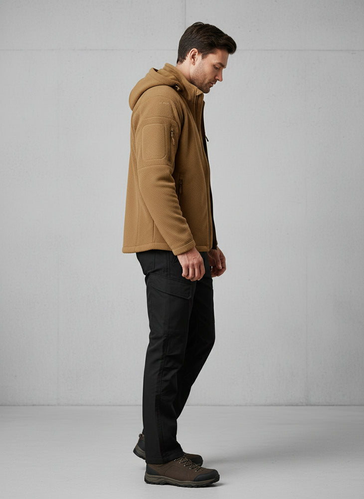 Warme Herren Fleecejacke mit Kapuze | Winter