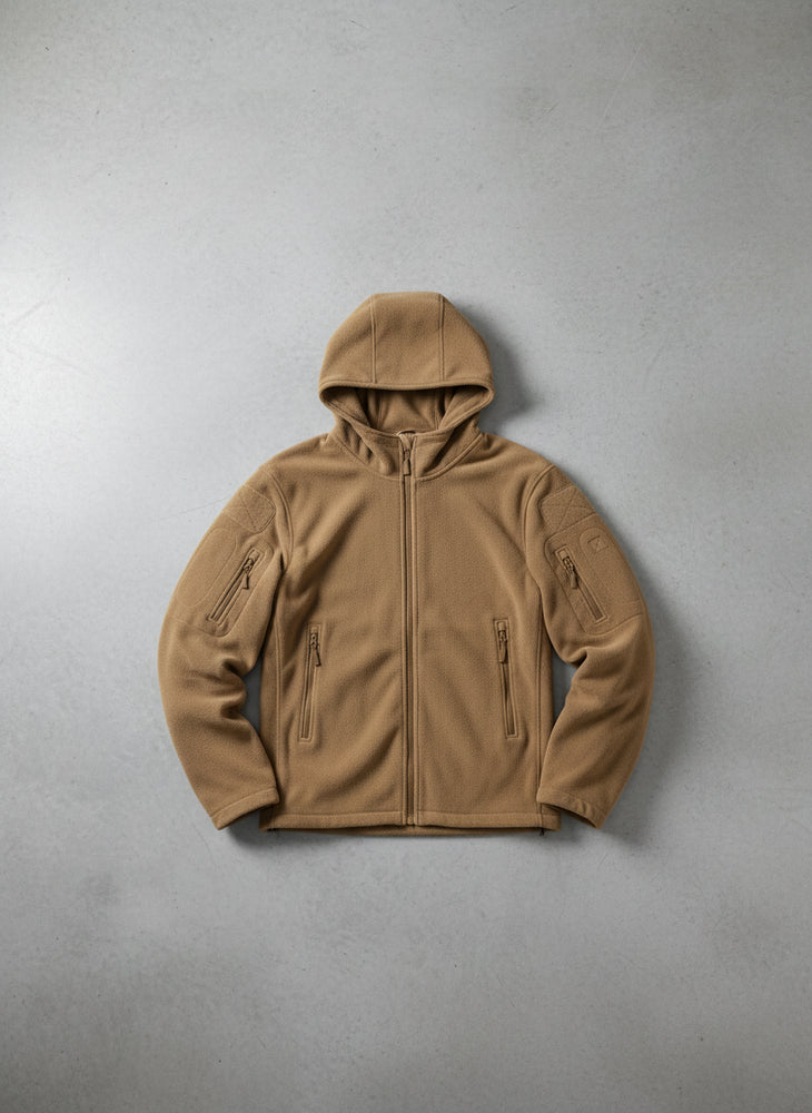 Warme Herren Fleecejacke mit Kapuze | Winter