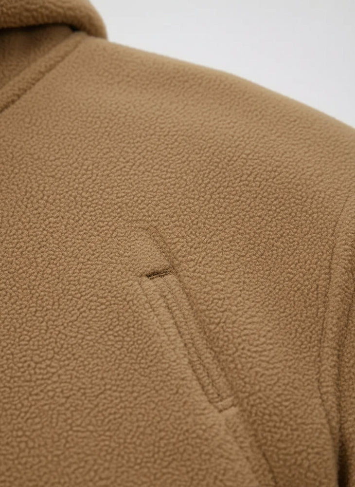 Warme Herren Fleecejacke mit Kapuze | Winter