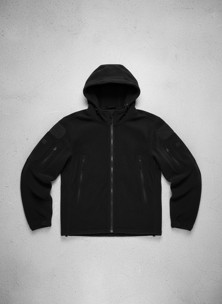 Warme Herren Fleecejacke mit Kapuze | Winter