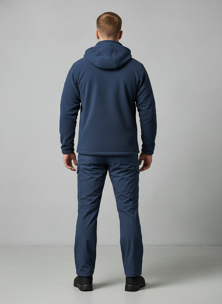 Warme Herren Fleecejacke mit Kapuze | Winter