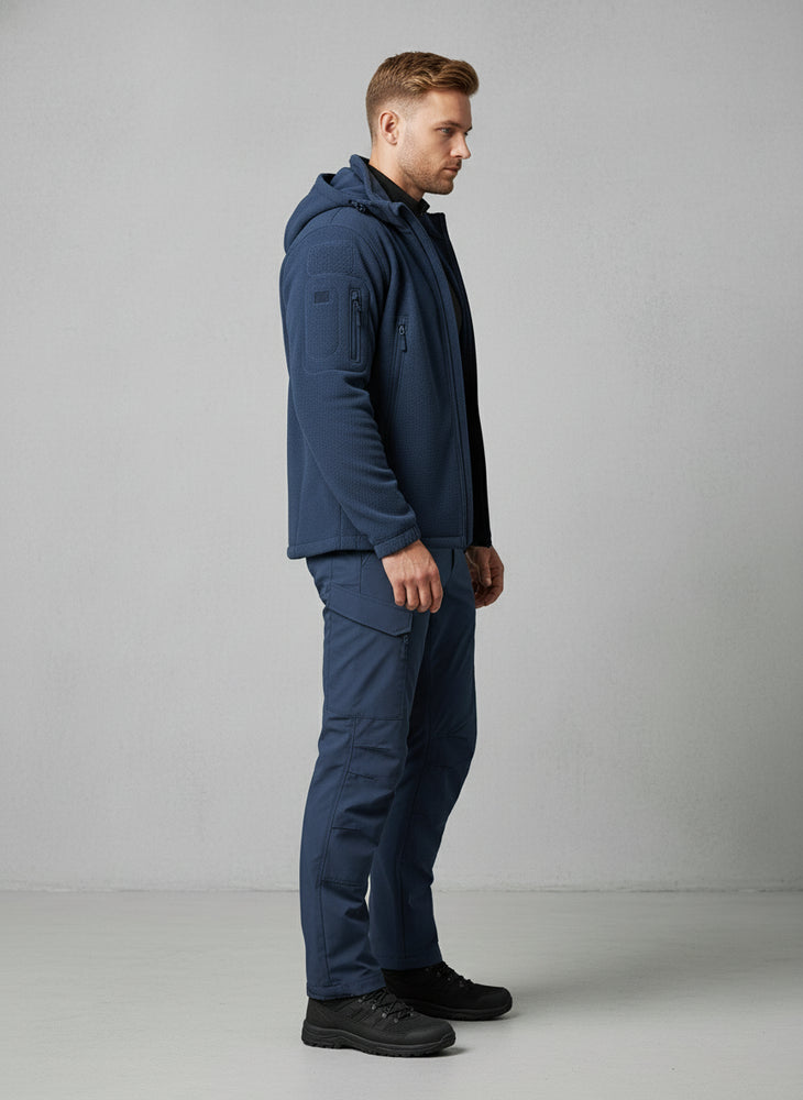 Warme Herren Fleecejacke mit Kapuze | Winter