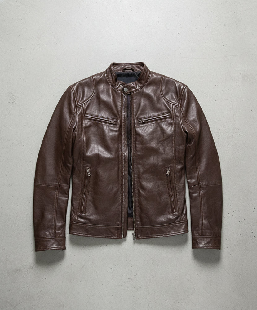 Herren Kunstlederjacke Slim Fit | Herbst