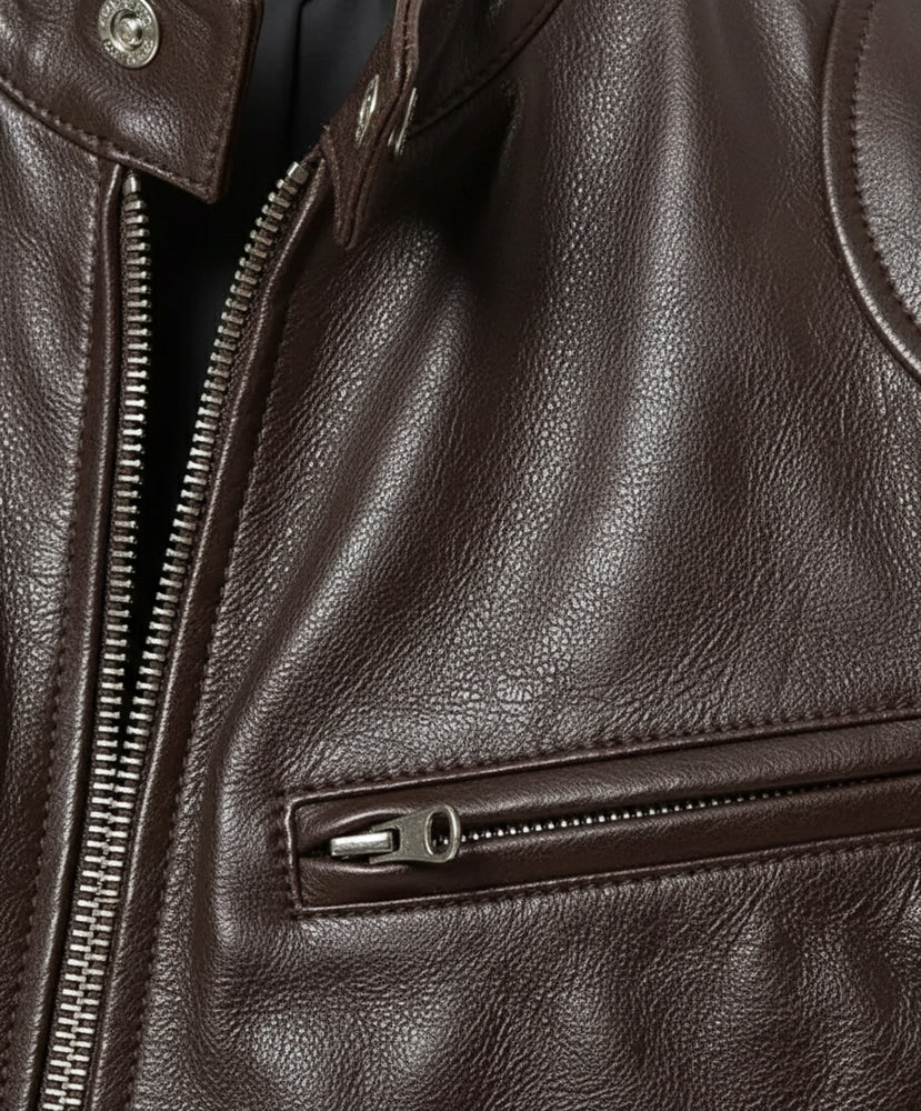 Herren Kunstlederjacke Slim Fit | Herbst