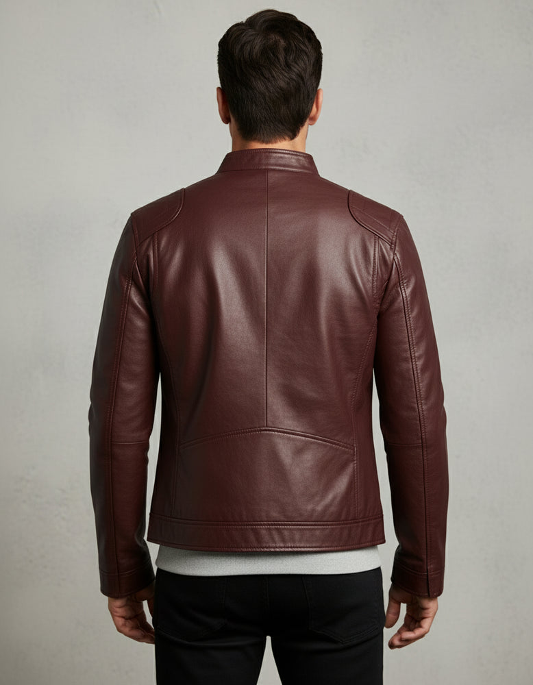 Herren Kunstlederjacke Slim Fit | Herbst