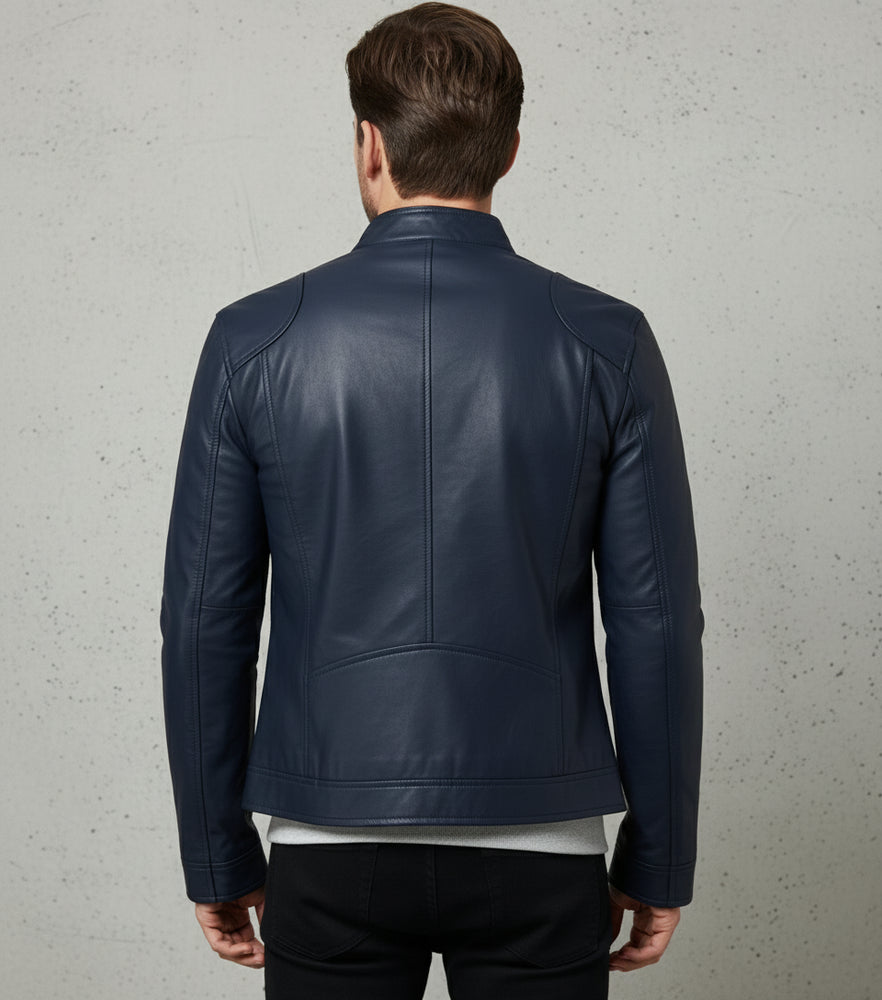 Herren Kunstlederjacke Slim Fit | Herbst