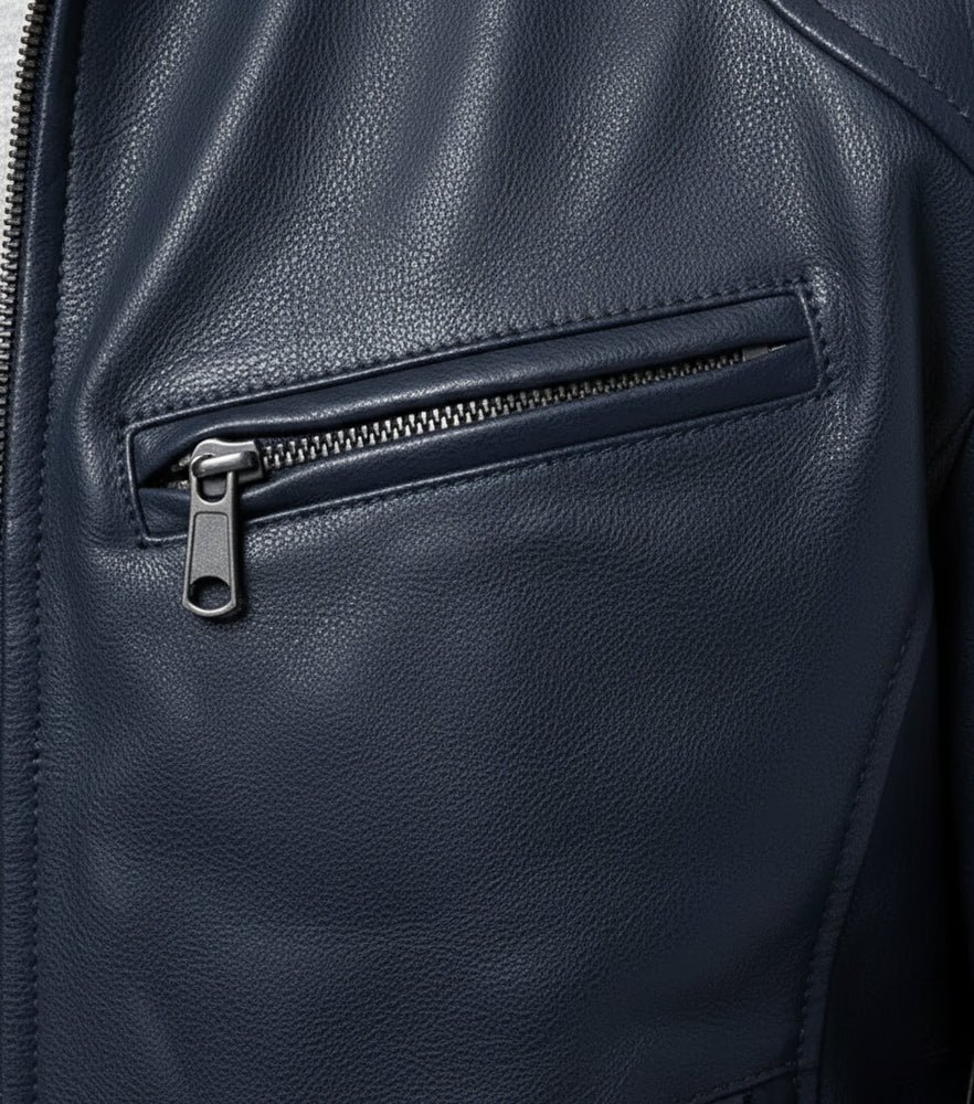 Herren Kunstlederjacke Slim Fit | Herbst