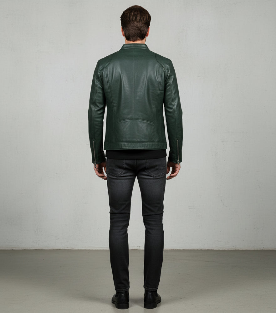 Herren Kunstlederjacke Slim Fit | Herbst