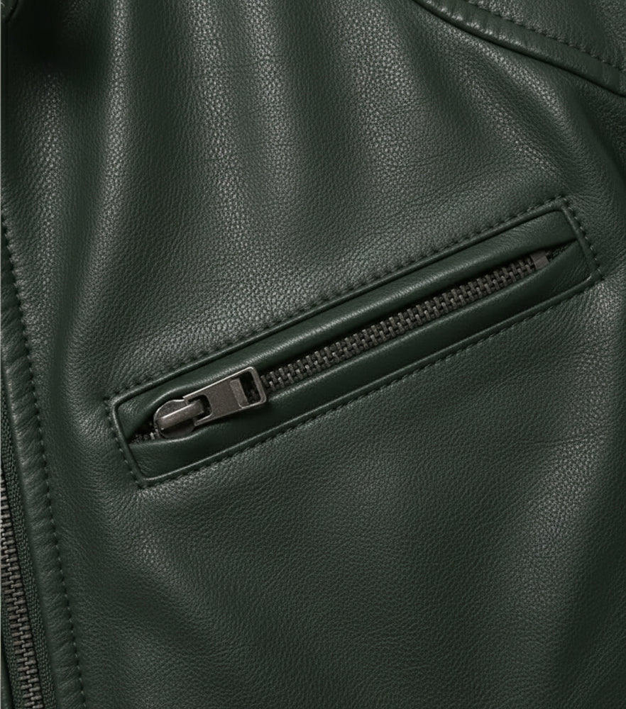 Herren Kunstlederjacke Slim Fit | Herbst