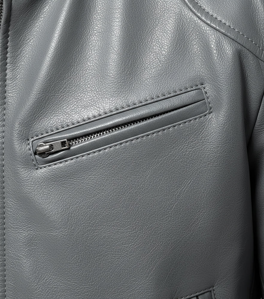 Herren Kunstlederjacke Slim Fit | Herbst