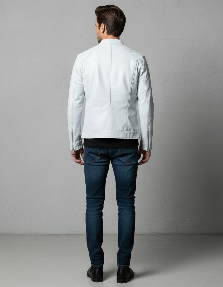 Herren Kunstlederjacke Slim Fit | Herbst