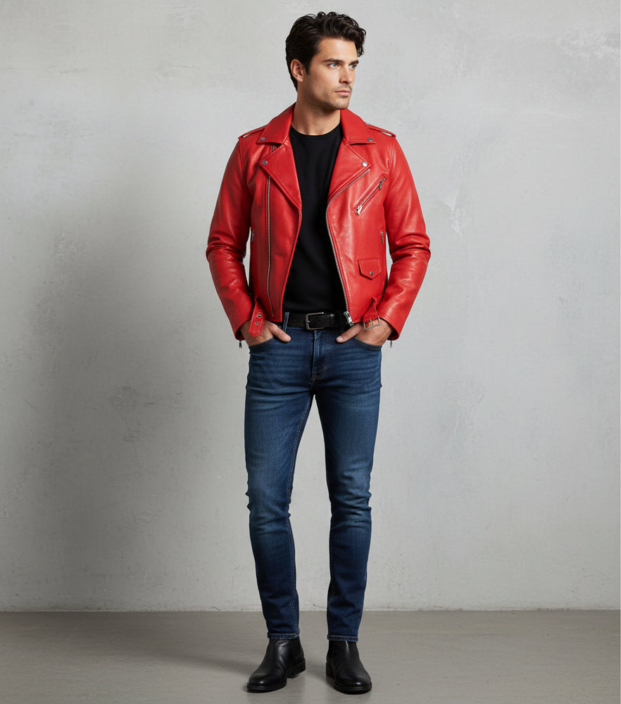 Herren Bikerjacke Slim Fit | Herbst