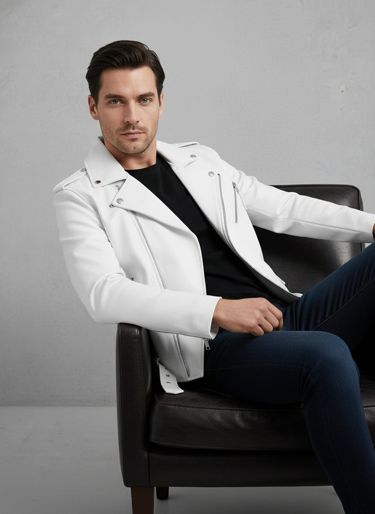 Herren Bikerjacke Slim Fit | Herbst