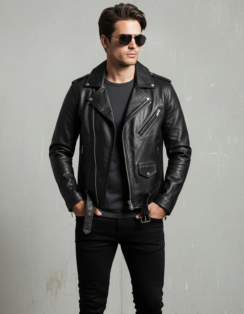 Herren Bikerjacke Slim Fit | Herbst