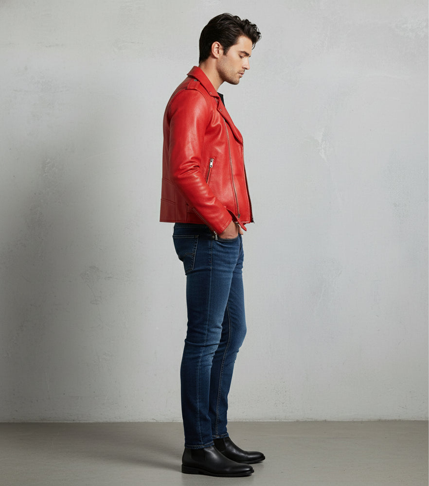 Herren Bikerjacke Slim Fit | Herbst