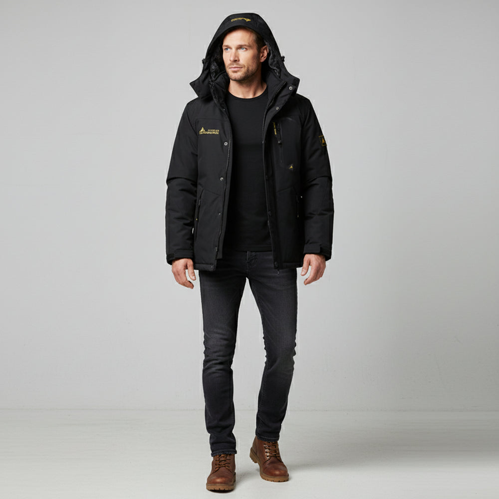 Warmer Herren Parka mit Kapuze | Winter