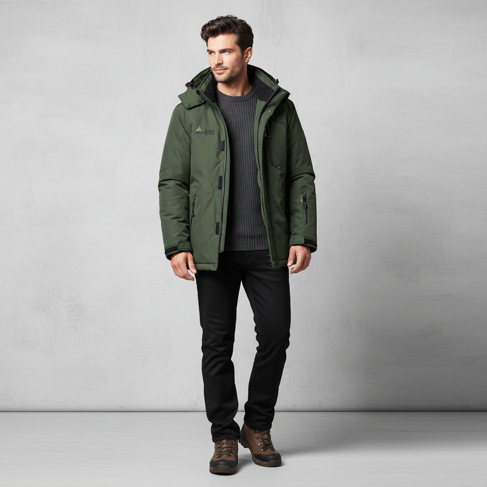 Warmer Herren Parka mit Kapuze | Winter