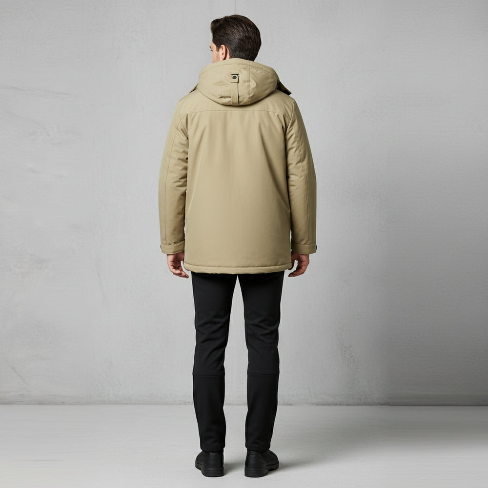 Warmer Herren Parka mit Kapuze | Winter