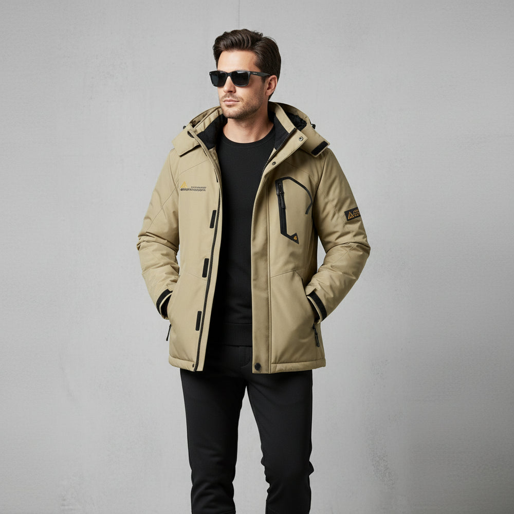 Warmer Herren Parka mit Kapuze | Winter