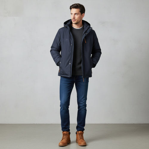 Lässige Herren Steppjacke | Warm | Winter