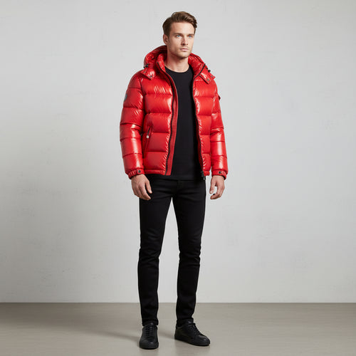 Kurze warme Herren Daunenjacke | Winter