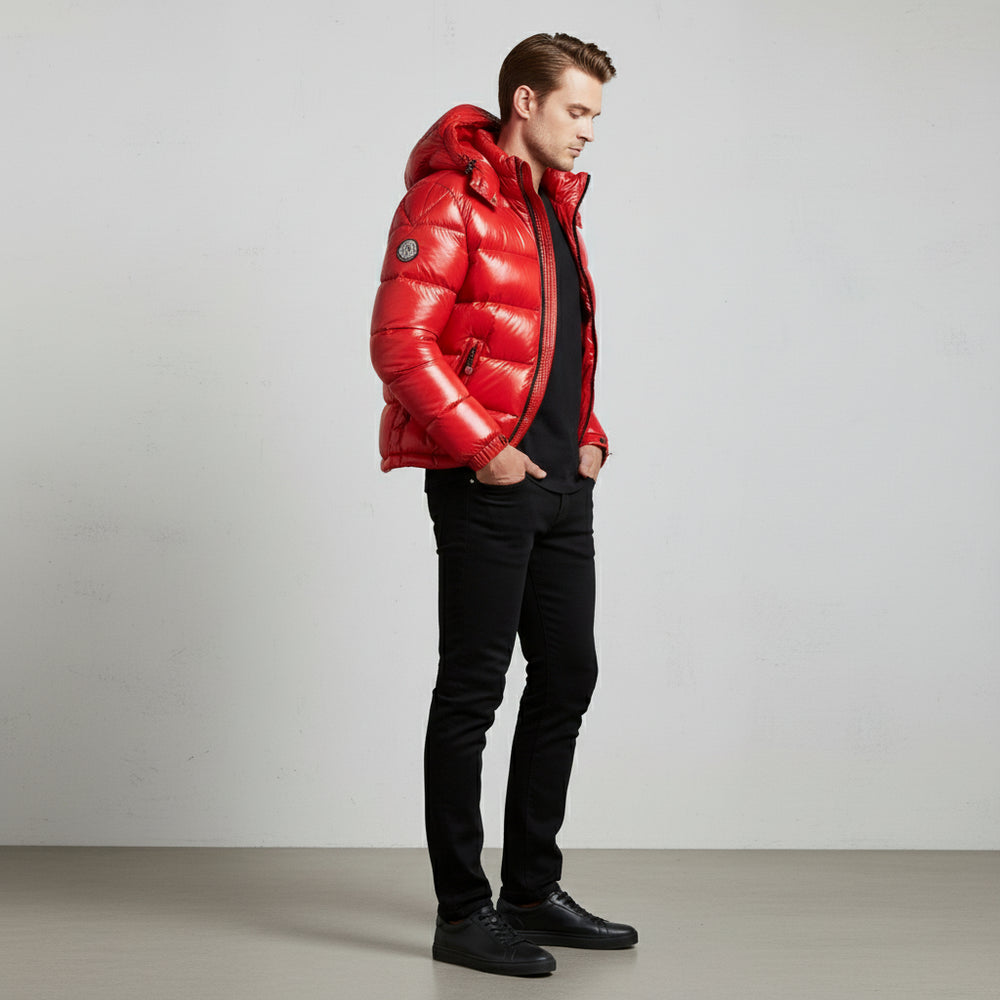 Kurze warme Herren Daunenjacke | Winter